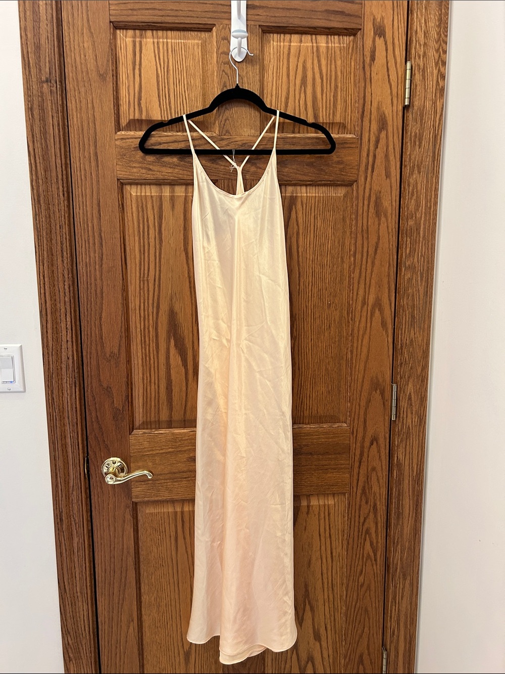 Jones New York Cream Satin Slip with Spaghetti Straps